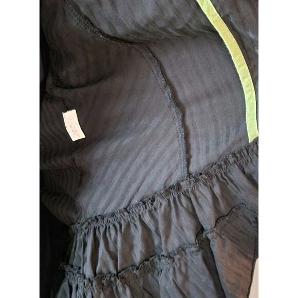 Deca Womans Jacket Blazer Tails Light Sz 12 Cotton Layered Fairycore Whimsigoth - Picture 9 of 11